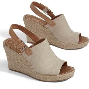 Toms Natural Oxford Women's Monica Wedges